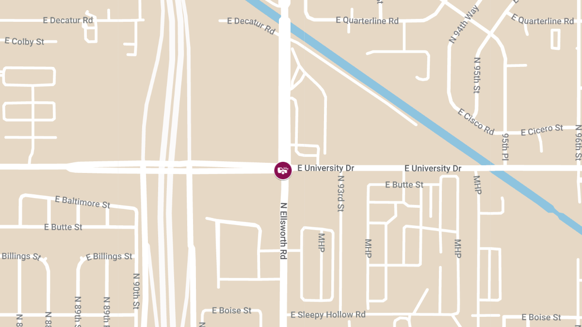 Injury Accident at N Ellsworth Rd and E University Dr