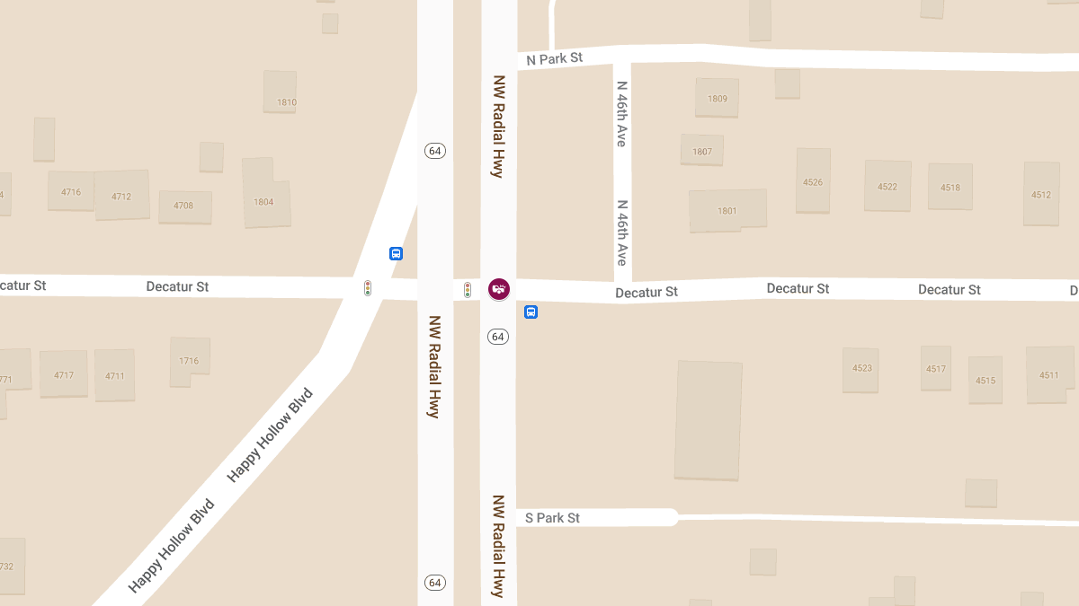 Injury Accident at NW Radial Highway and Decatur Street