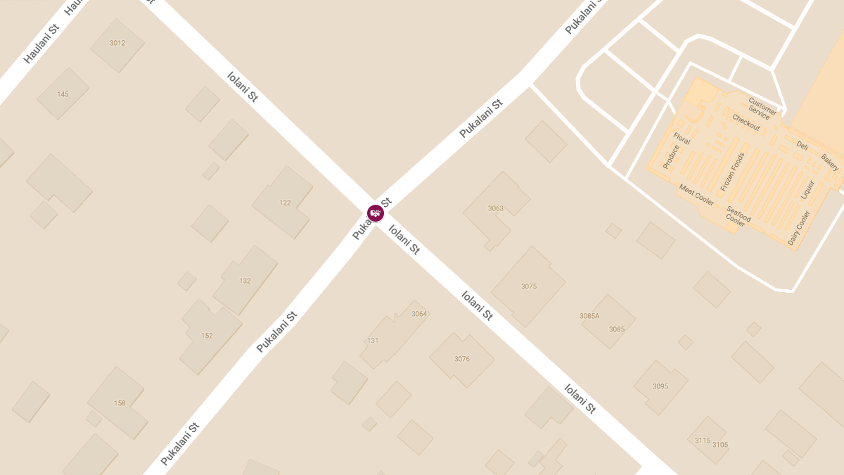 Injury Accident at Pukalani St & Iolani St