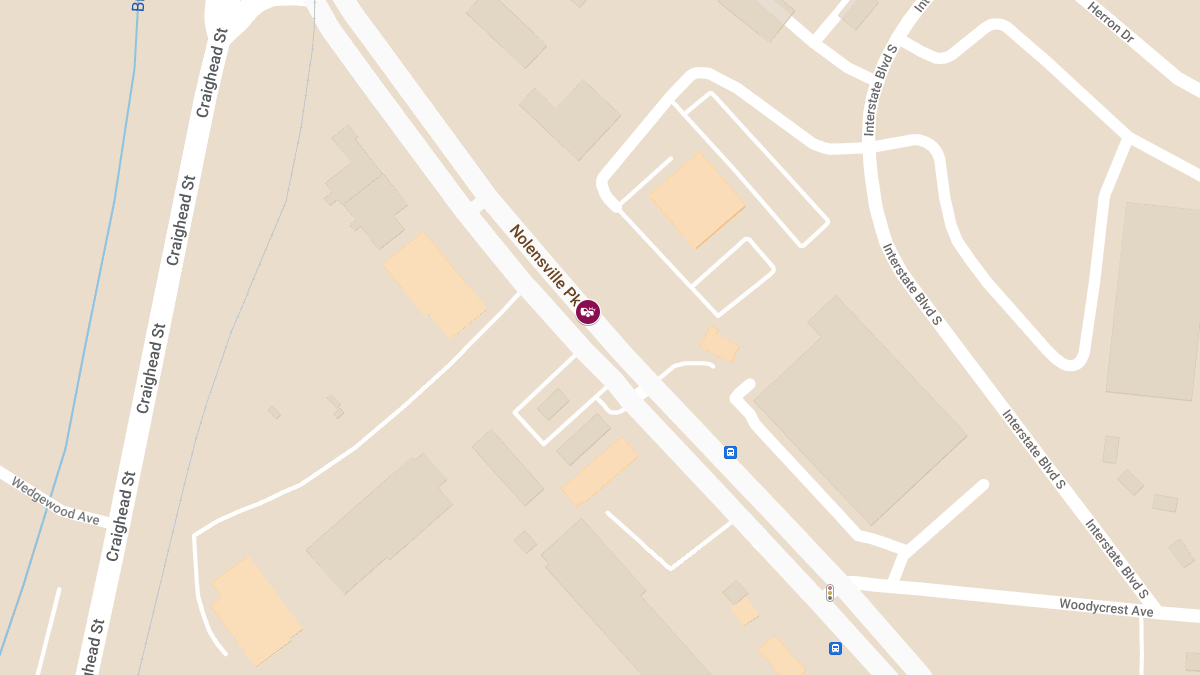 Injury Accident at RR Crossing on Nolensville Pike near Craighead St and Woodycrest Ave