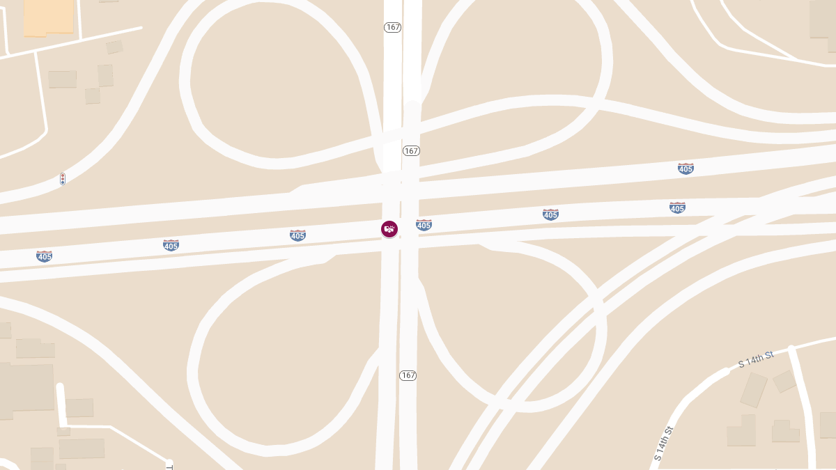 Injury Accident at SR 167 & I-405