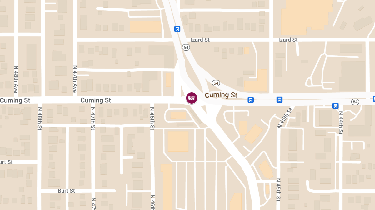 Injury Accident at Saddle Creek Rd and Cuming St