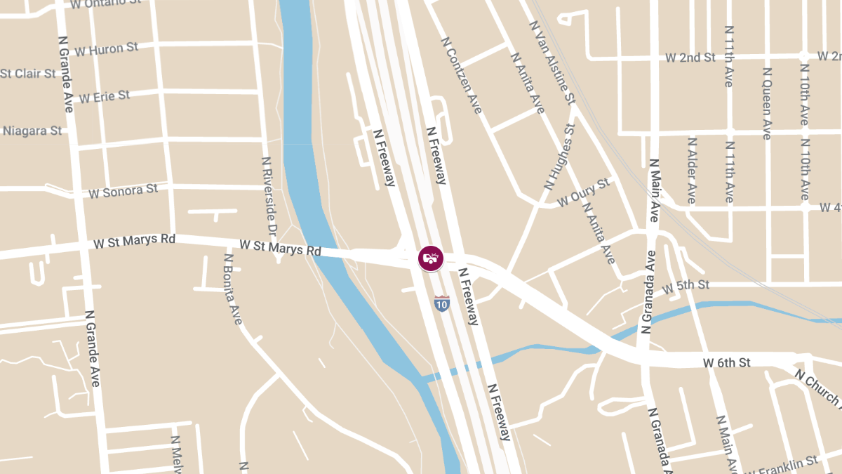 Injury Accident at St Marys Rd & I-10 Frontage Rd