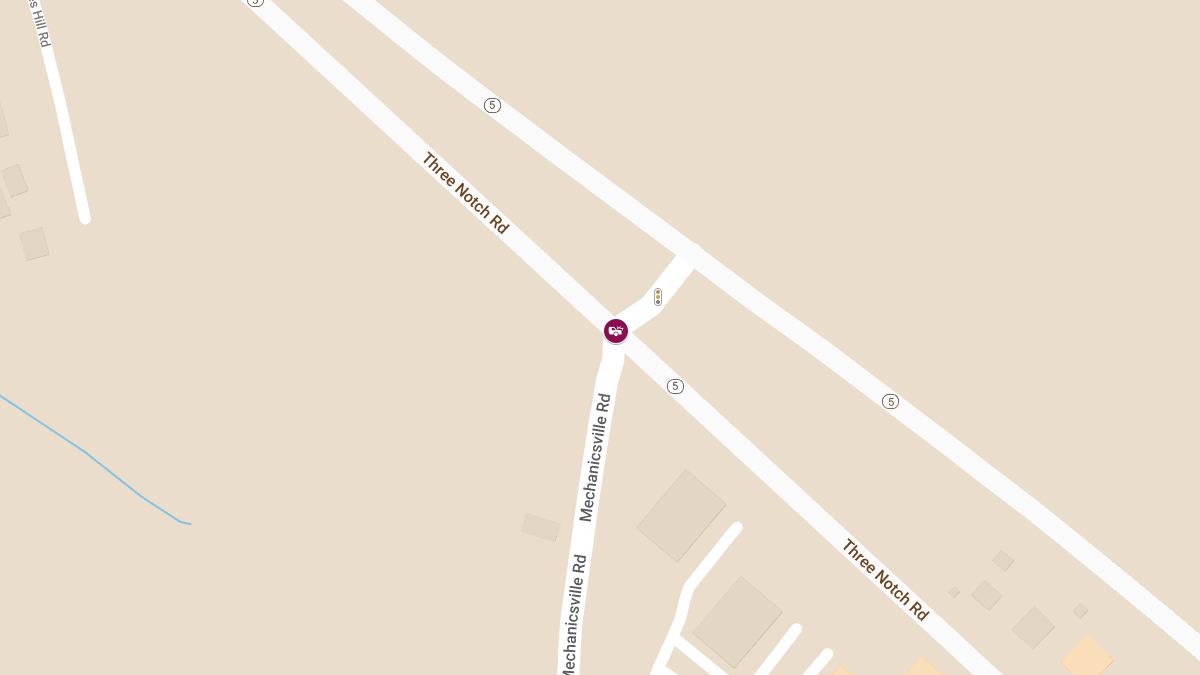 Injury Accident at Three Notch Rd & Mechanicsville Rd