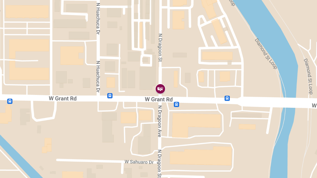 Injury Accident at W Grant Rd & N Dragoon St