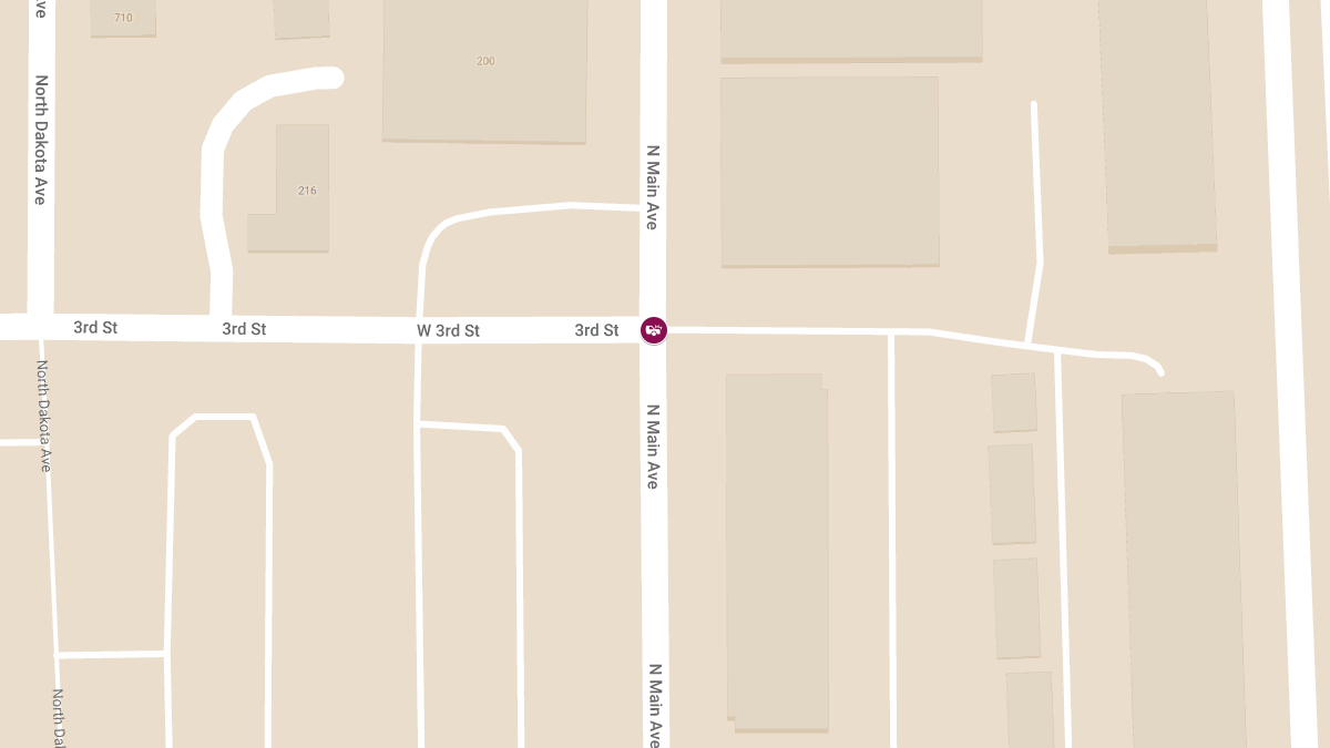 Injury Accident at West 3rd St and North Main Ave