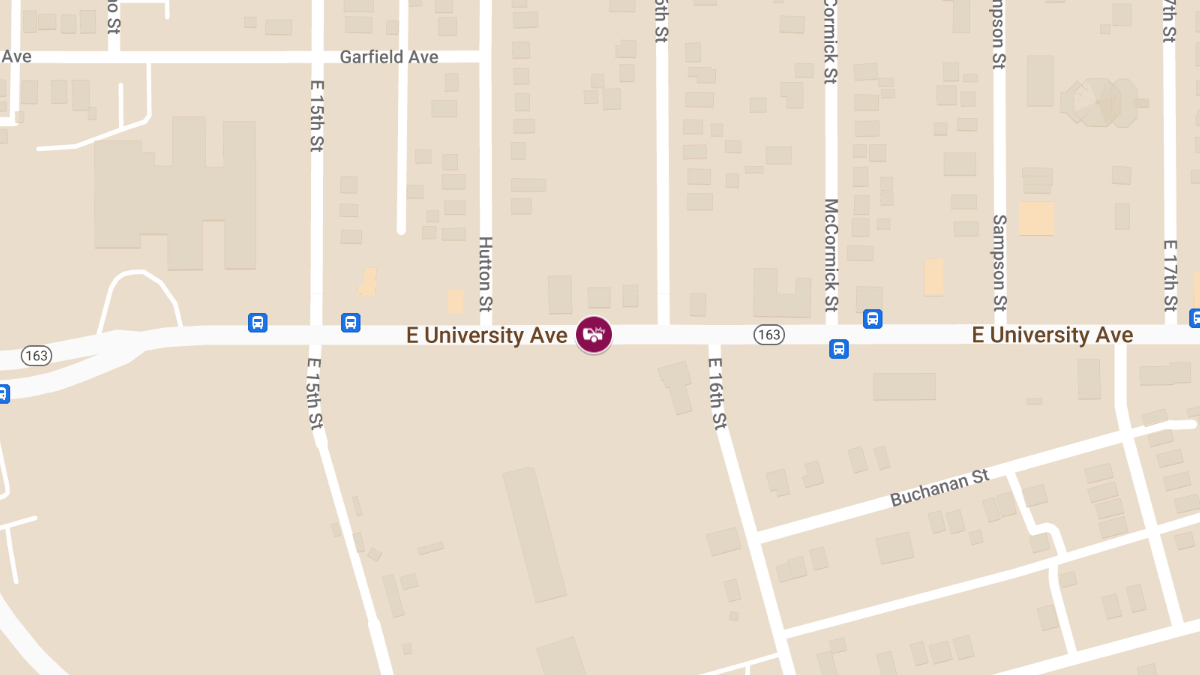 Injury Accident in 1500 Block of E University Ave