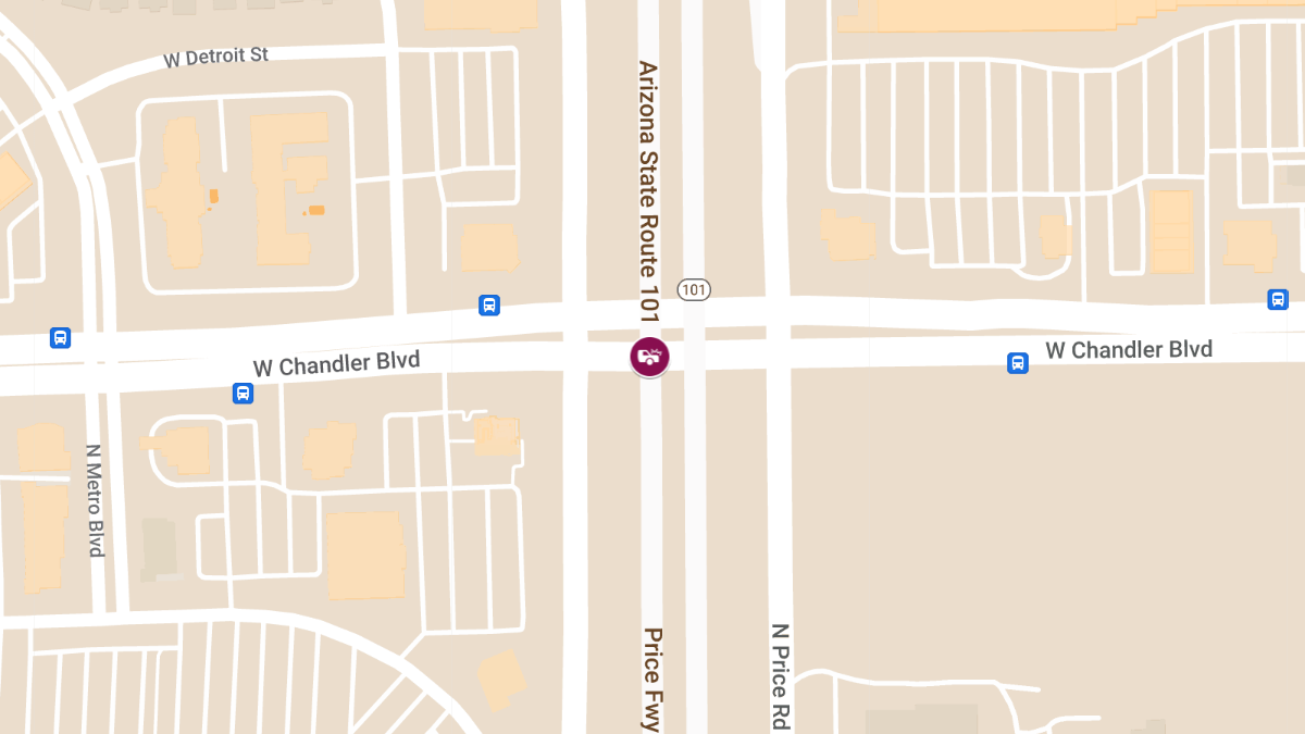 Injury Accident on Chandler Blvd West of Loop 101 Price Rd