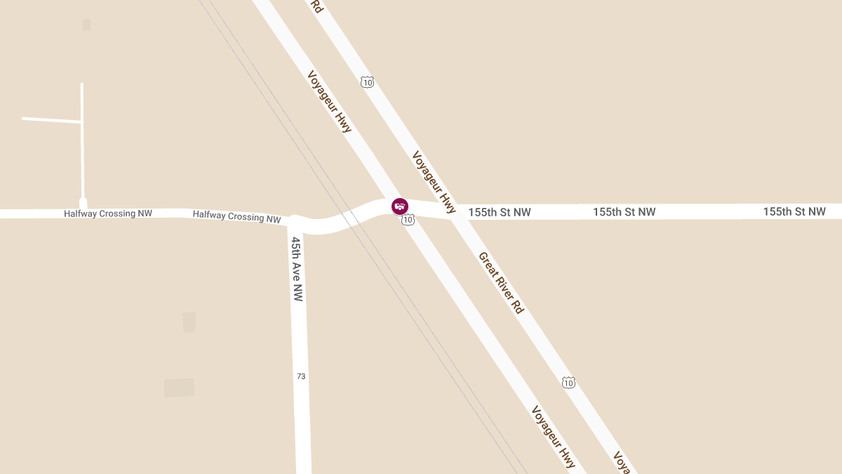 Injury Accident on Eastbound Highway 10 at Halfway Crossing