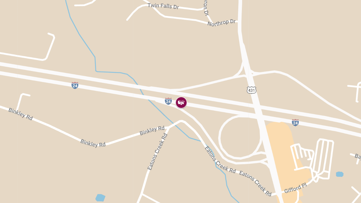 Injury Accident on I-24 E Between Whites Creek Pike and OHB