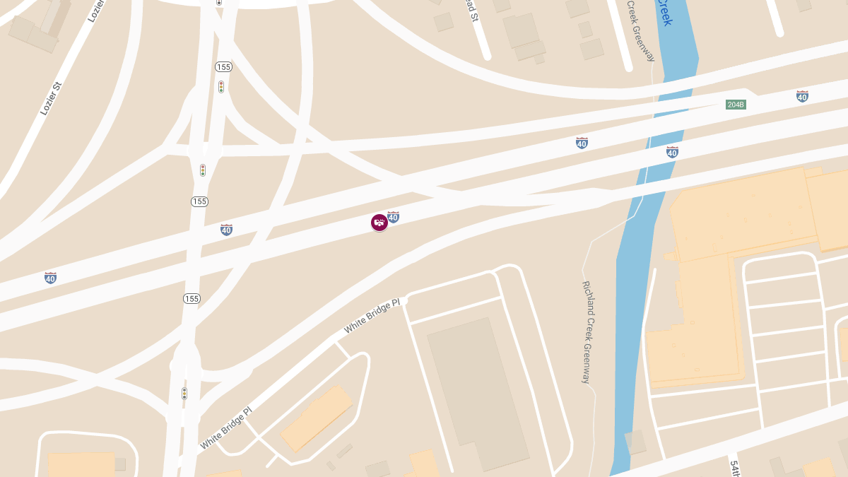 Injury Accident on I-40 West Between Briley Parkway and Charlotte Pike