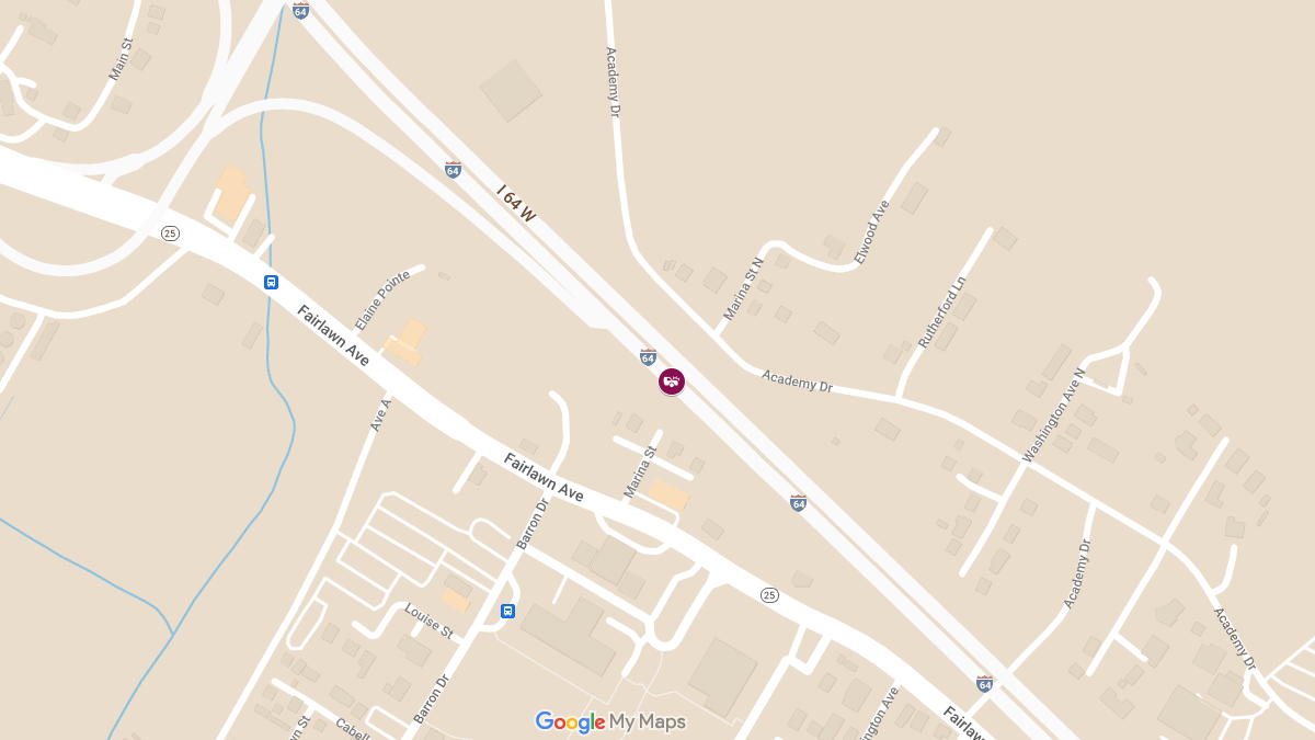 Injury Accident on I-64W at Institute Entrance