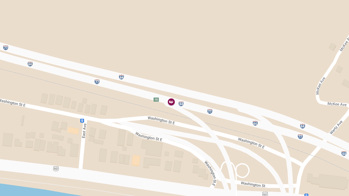 Injury Accident on I-64W at Washington St Exit