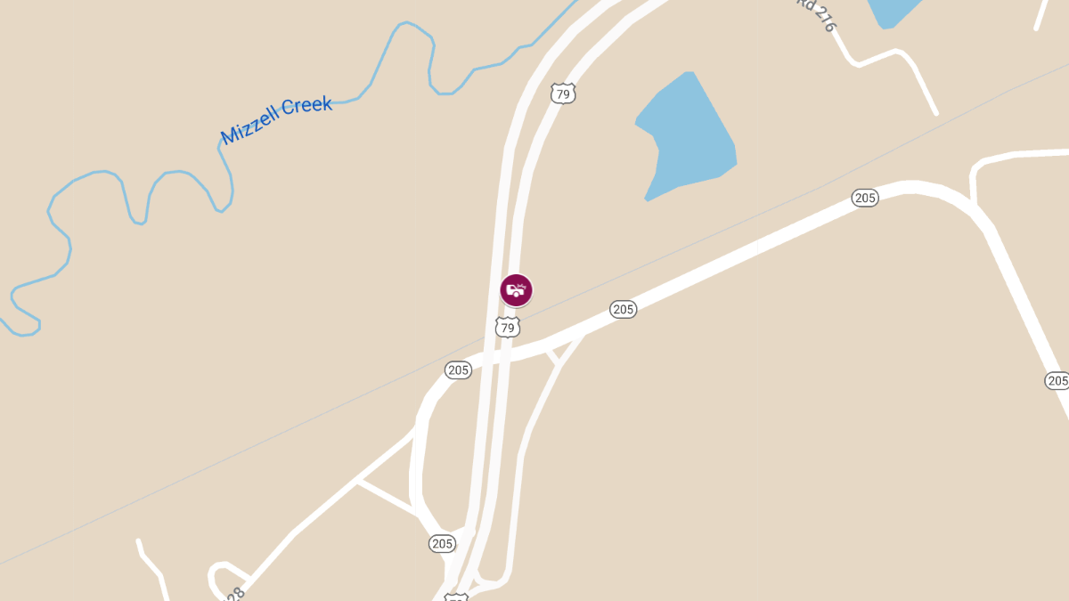 Injury Accident on NB U.S. Highway 79 Near State Highway 205