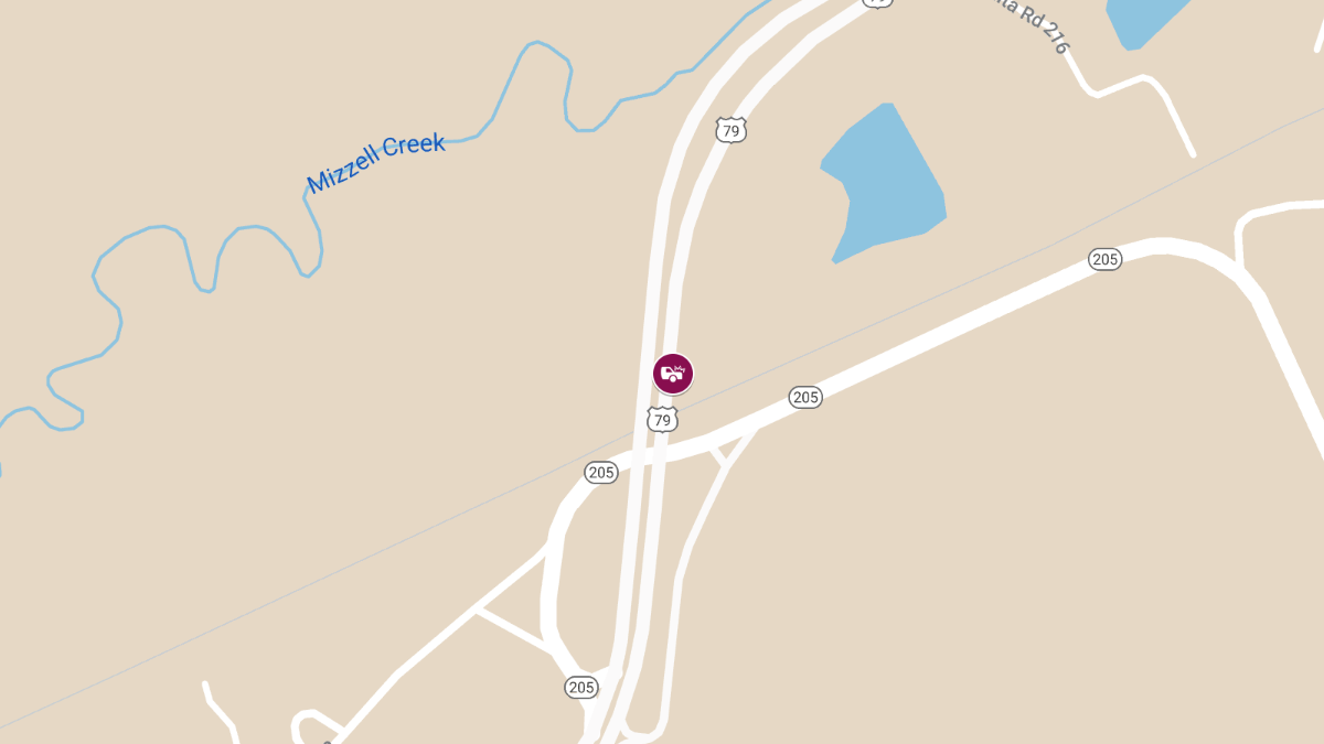 Injury Accident on Northbound U.S. Highway 79 near State Highway 203