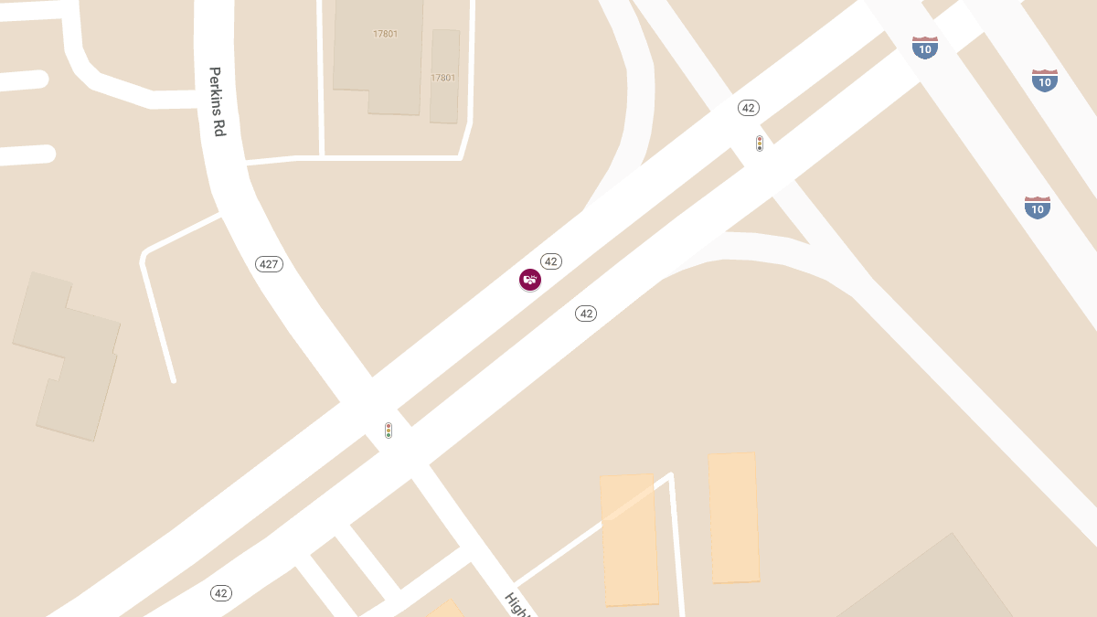 Injury Accident on Old Perkins Rd (LA 427) Northbound Before Highland Rd