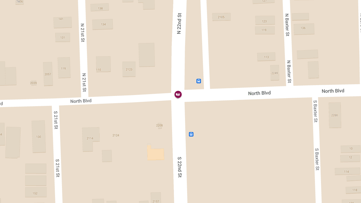 Injury Accident on S 22nd St at North Blvd