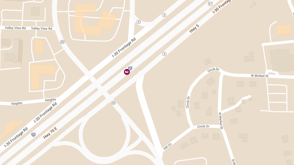Injury Accident on WB I-30 near Exit 118