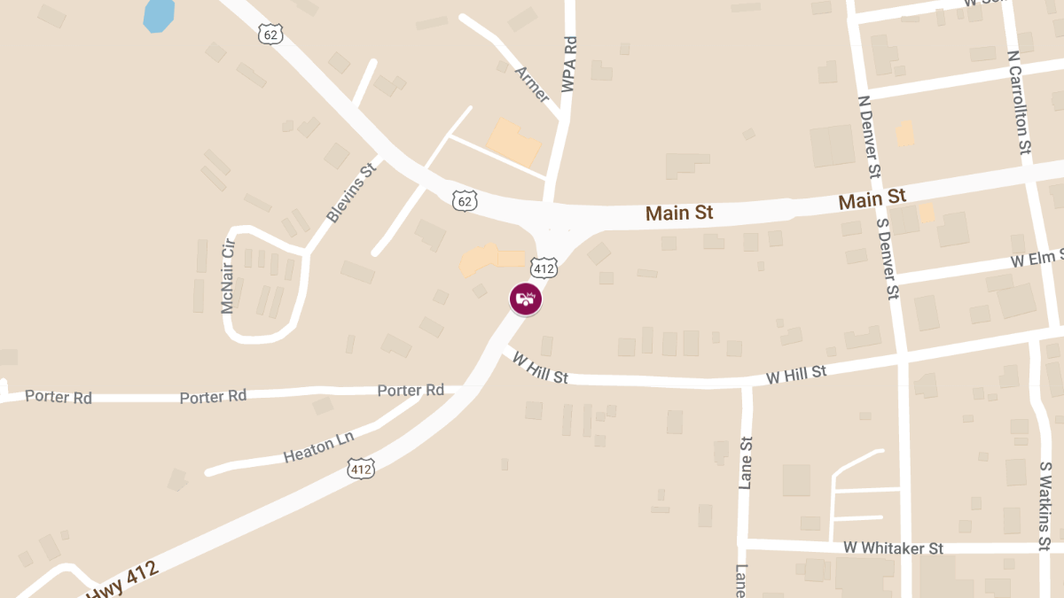Injury Accident on WB U.S. Highway 412 Near U.S. Highway 62