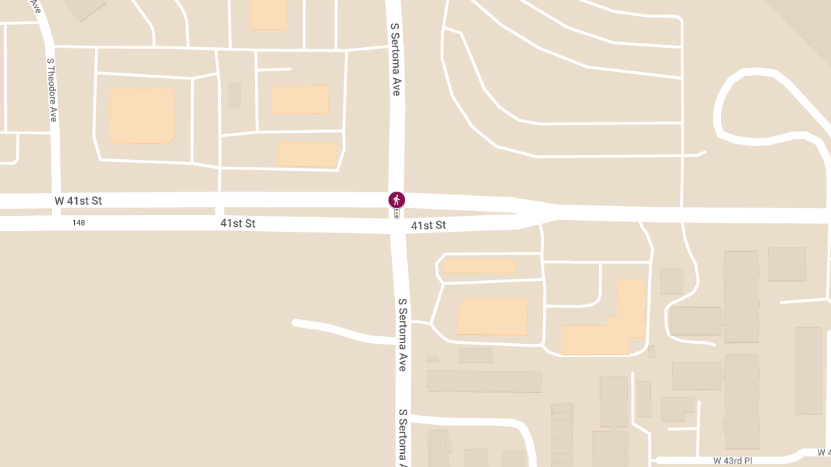 Injury Car vs. Pedestrian Crash at W. 41st St & S. Sertoma Ave