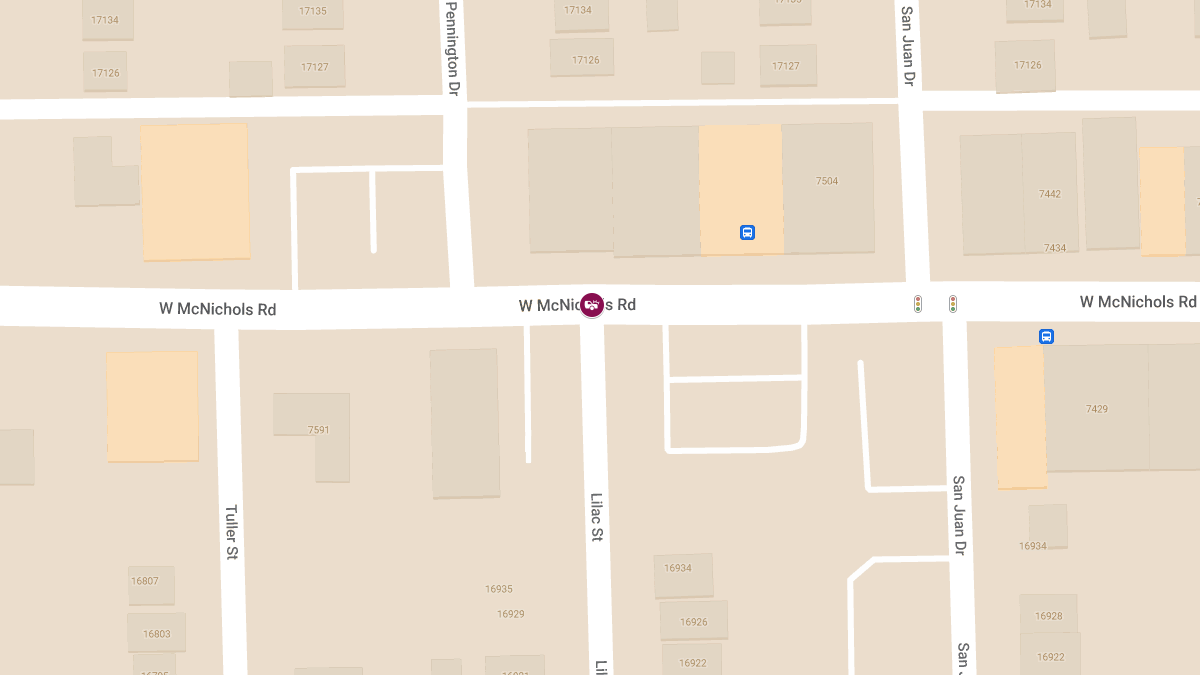 Injury Collision Reported at W McNichols Rd & Lilac St