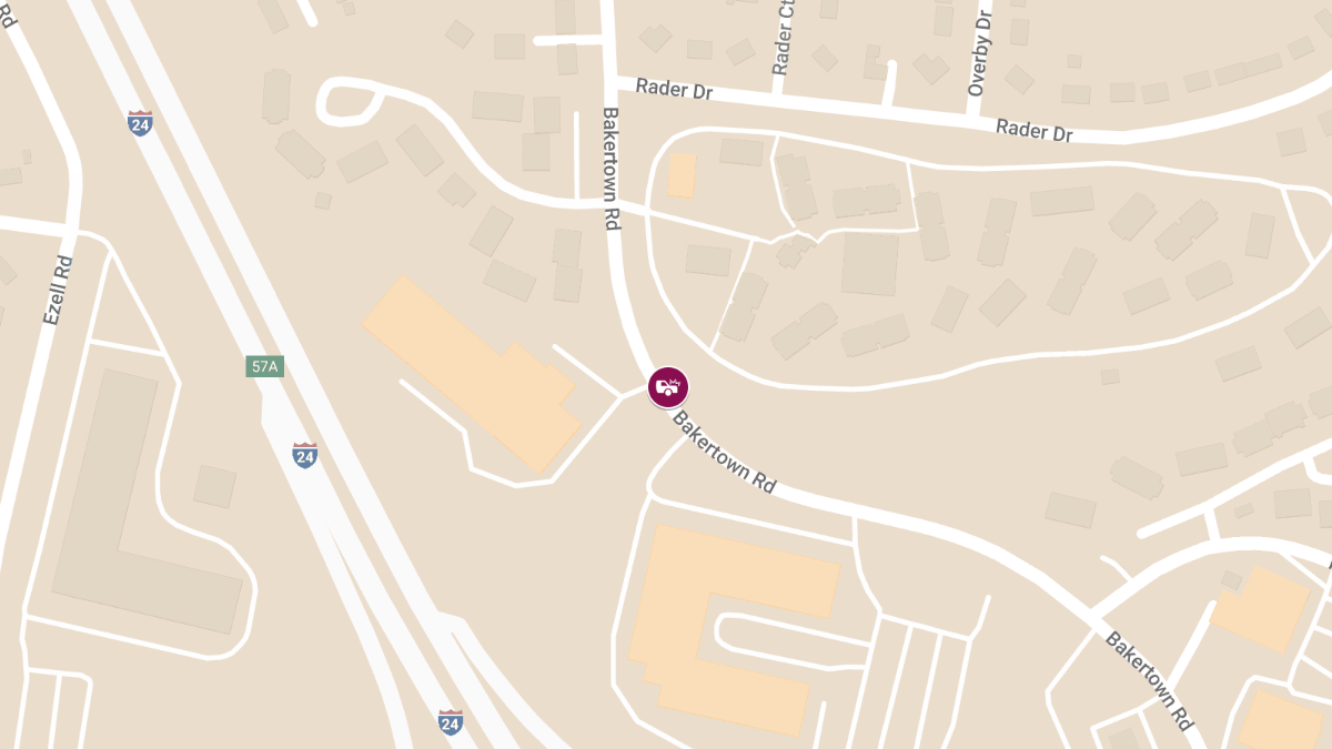Injury Collision at 300 Bakertown Rd near Baker Station Apartments