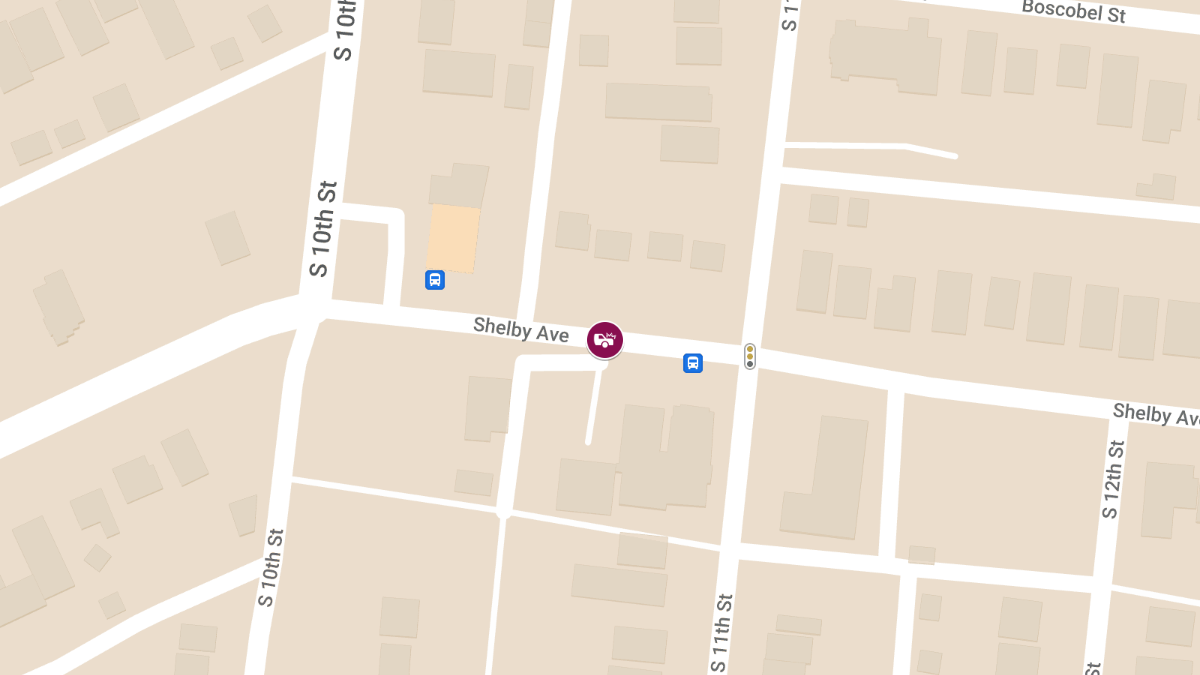 Injury Collision at Shelby Ave Exit