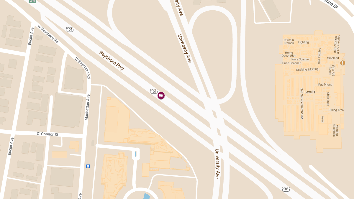 Injury Collision on US 101 Near University Ave