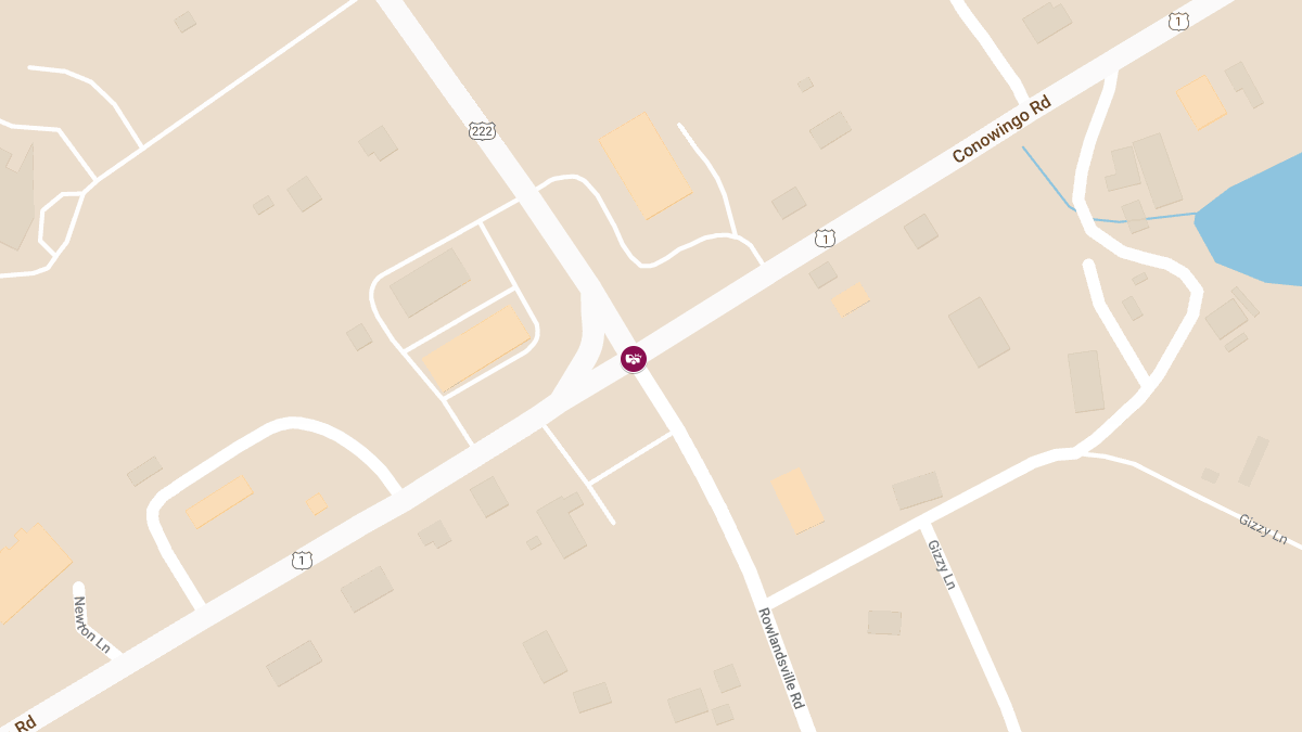 Injury Crash Involving Two Vehicles at Conowingo Rd & Rock Springs Rd