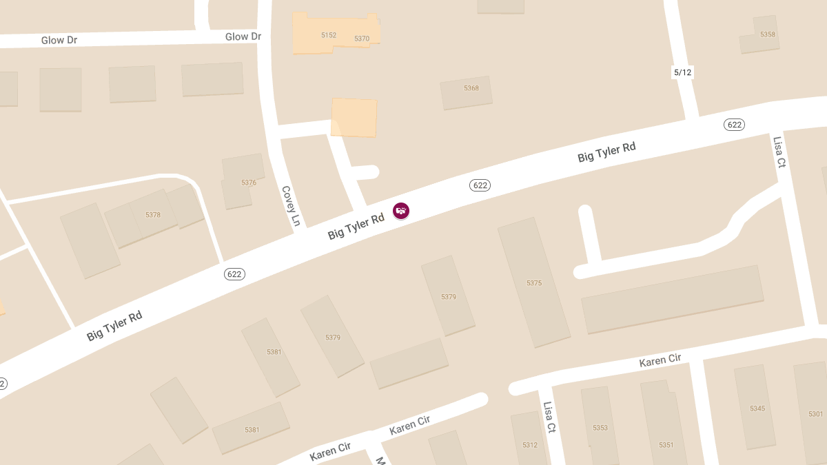 Injury Crash Reported at 5516 Big Tyler Rd