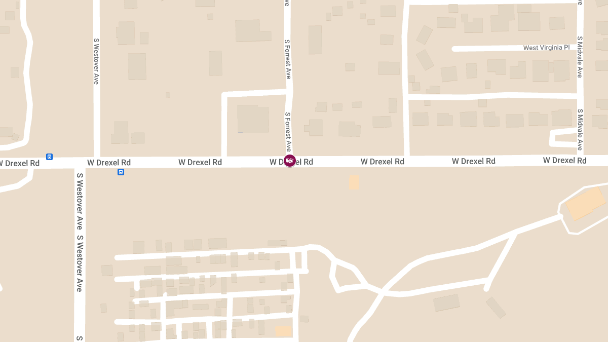Injury Crash Reported at Drexel Rd and Forrest Ave, West of Mission Rd