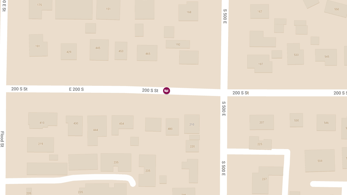 Injury Crash at 180 E & 200 S