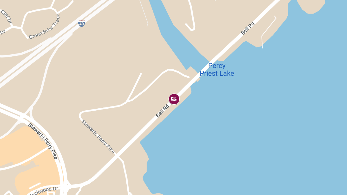 Injury Crash at 3780 Bell Rd near Percy Priest Dam & Power Plant