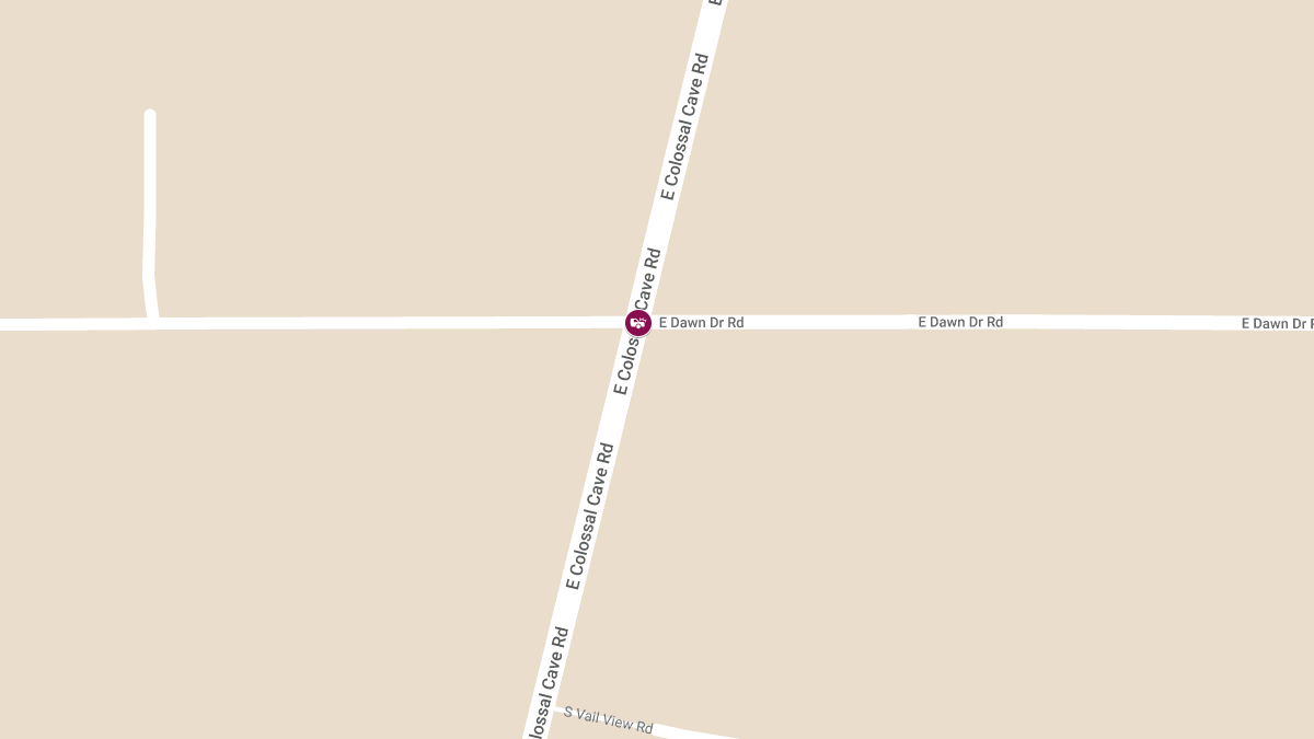 Injury Crash at Colossal Cave Rd & Dawn Rd