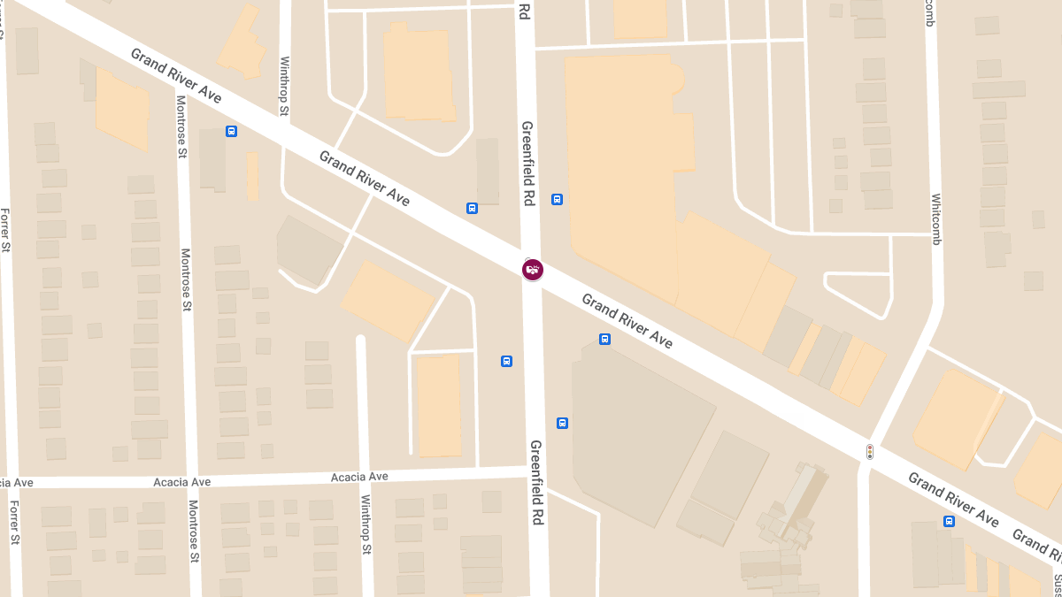 Injury Crash at Grand River Ave & Greenfield Rd