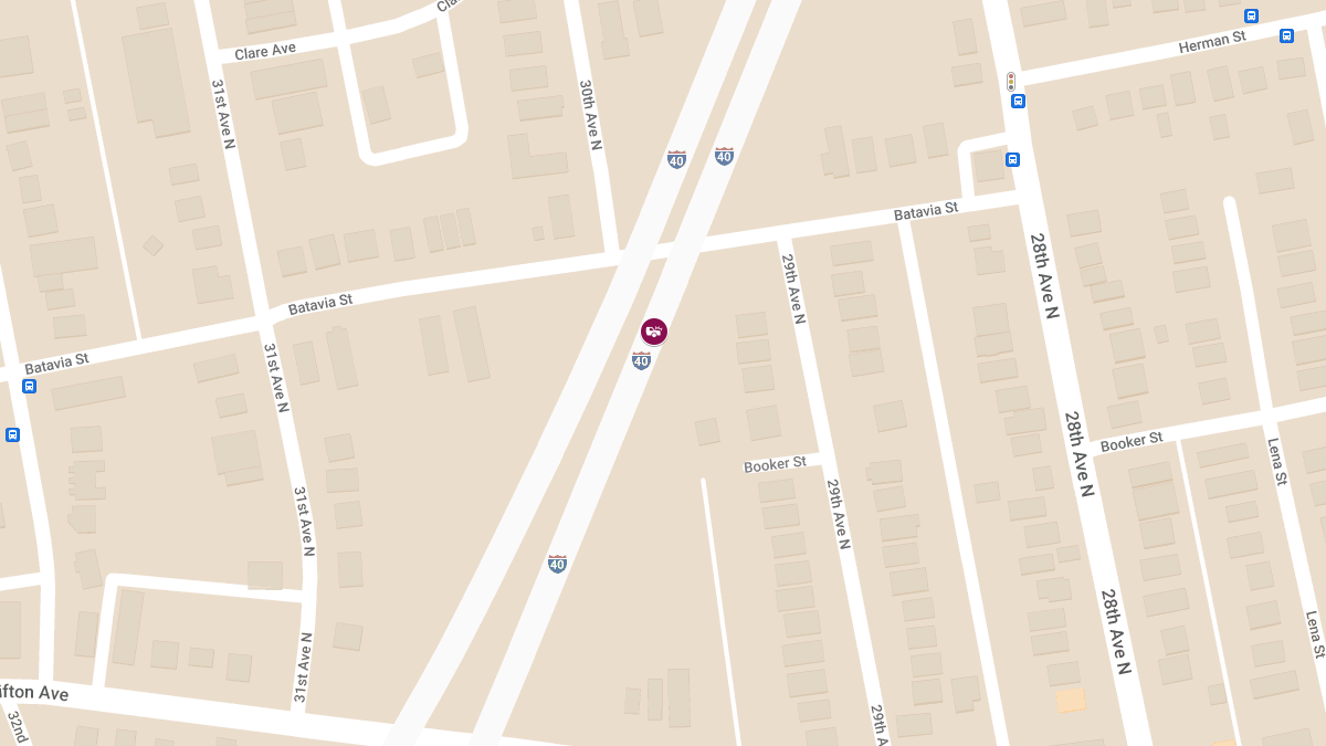 Injury Crash at MM 205.8 I-40 E Between I-440 Split and 28th Ave N