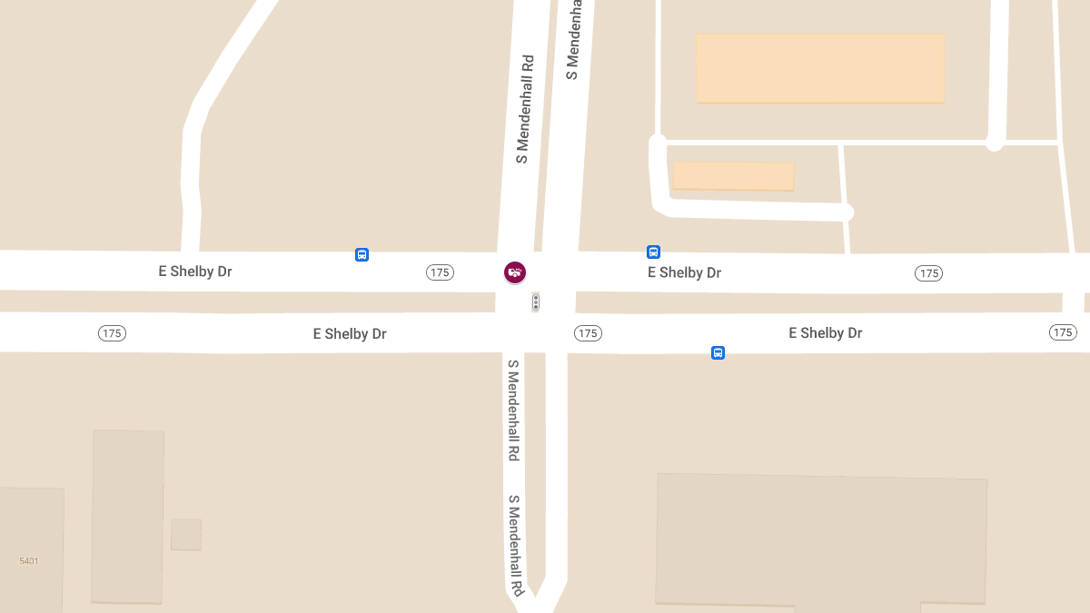 Injury Crash at S Mendenhall Rd & E Shelby Dr