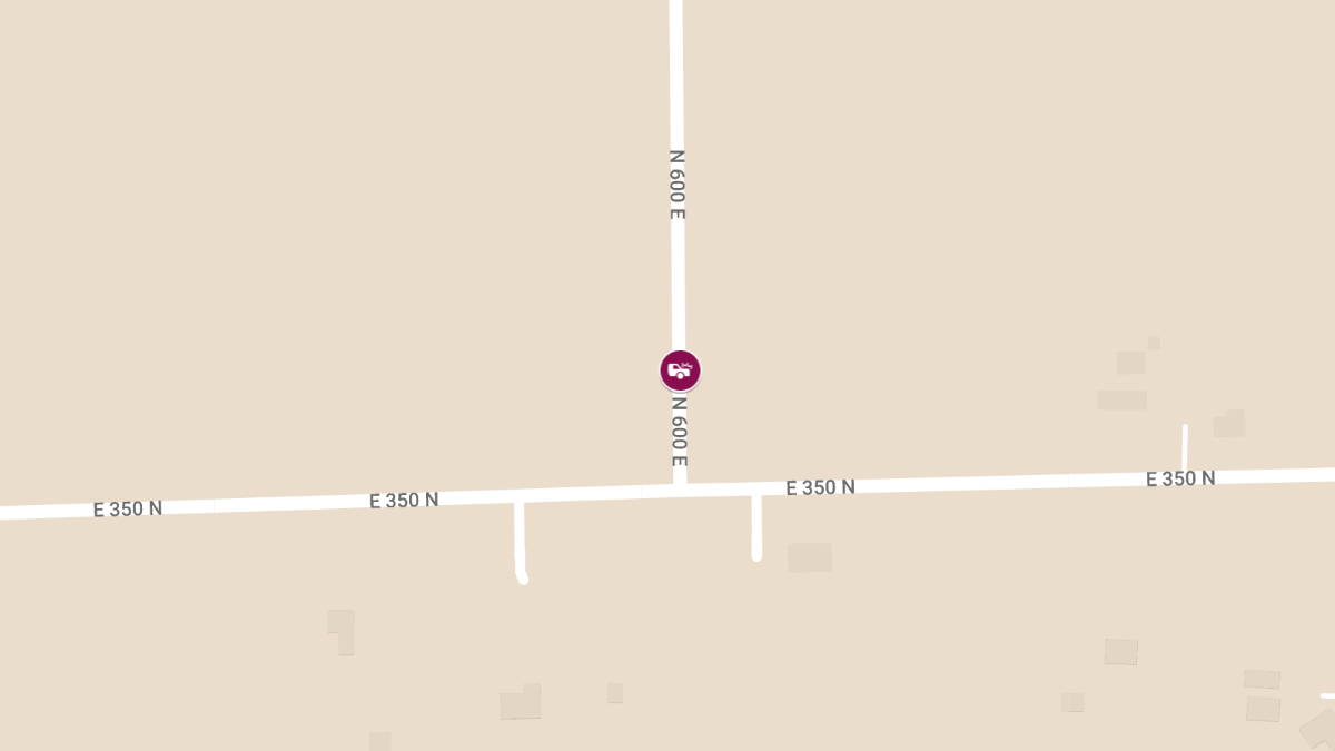 Injury Crash with Airbag Deployment on N 600 E