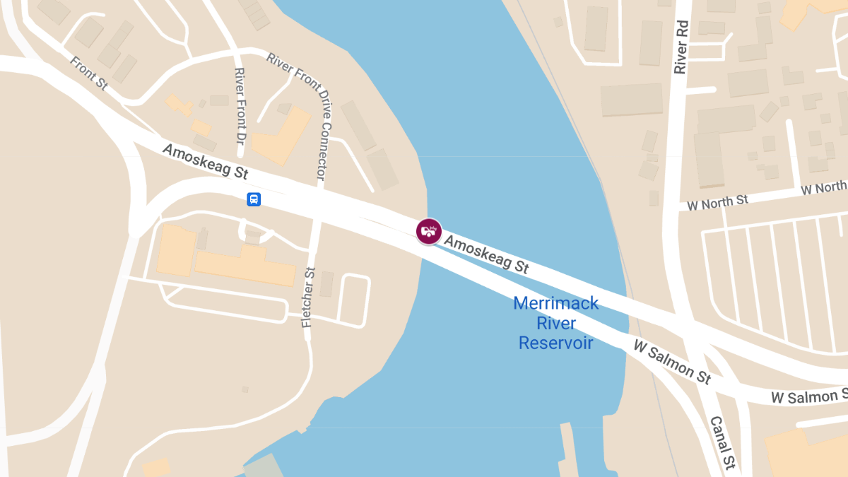 Injury Reported in Accident on Amoskeag Bridge WB