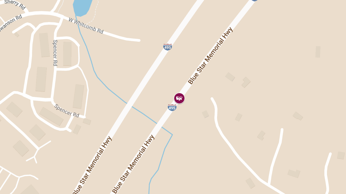 Injury Reported in Motor Vehicle Collision on I-495 Northbound at Exit 75