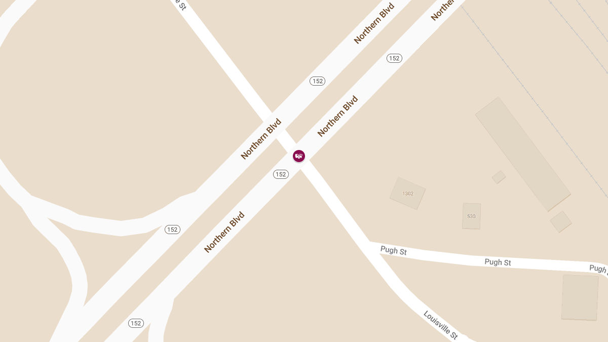 Major Crash on AL 152North Blvd WB at Louisville St