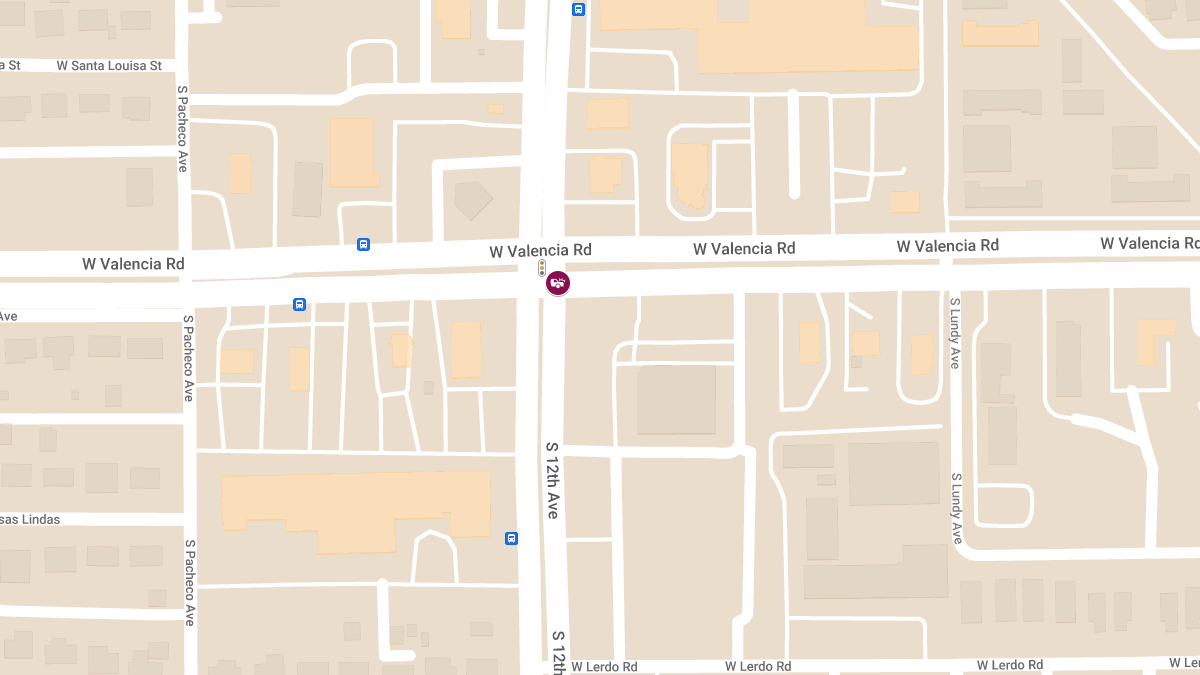 Major Injury Collision at W Valencia Rd & S 12th Ave