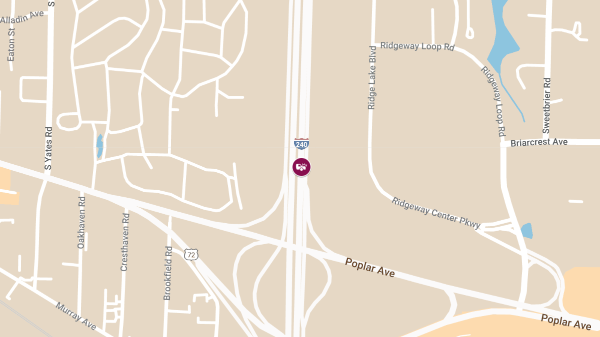 Man Critically Injured in Two-Vehicle Crash on I-240 East near Poplar Ave