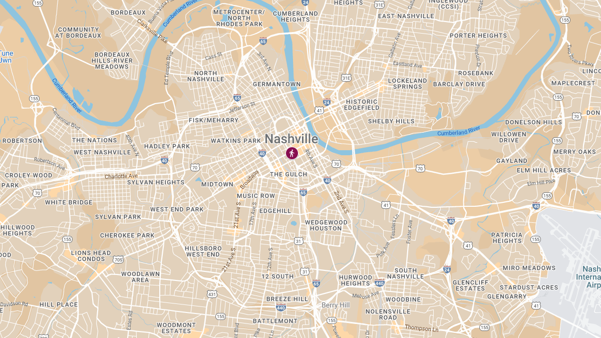 Man Hit by Car in Nashville After Running from Crash is Critically Injured