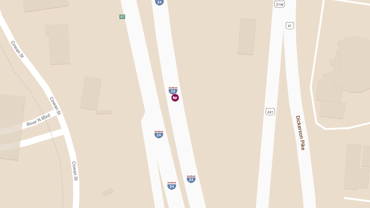 Motor Vehicle Accident with Injuries at Exit 47 on I-24 West