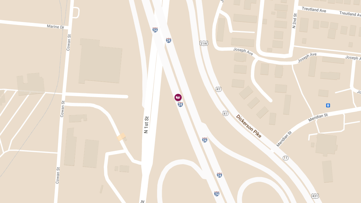 Motor Vehicle Accident with Injuries at MM 58.6 I24 W