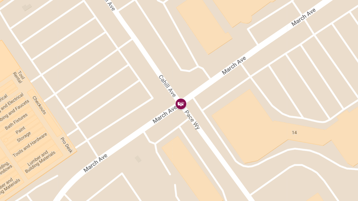 Motor Vehicle Accident with Injury at March Ave & Cahill Ave