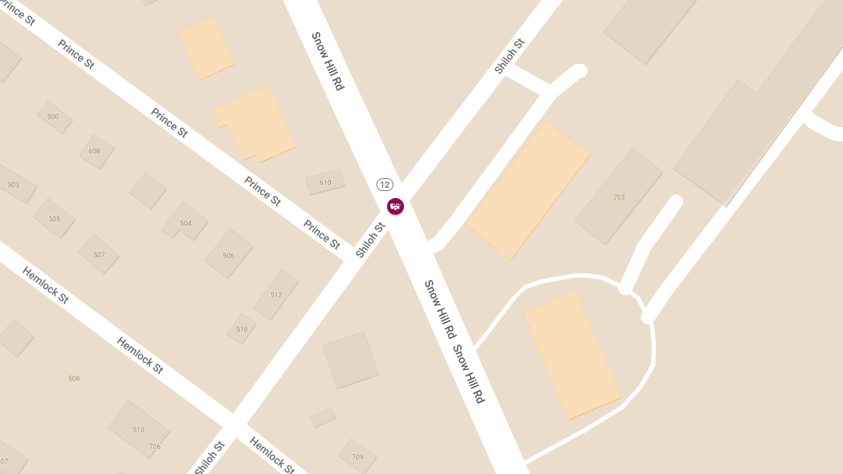 Motor Vehicle Crash With Injuries at Snow Hill Rd & Shiloh St