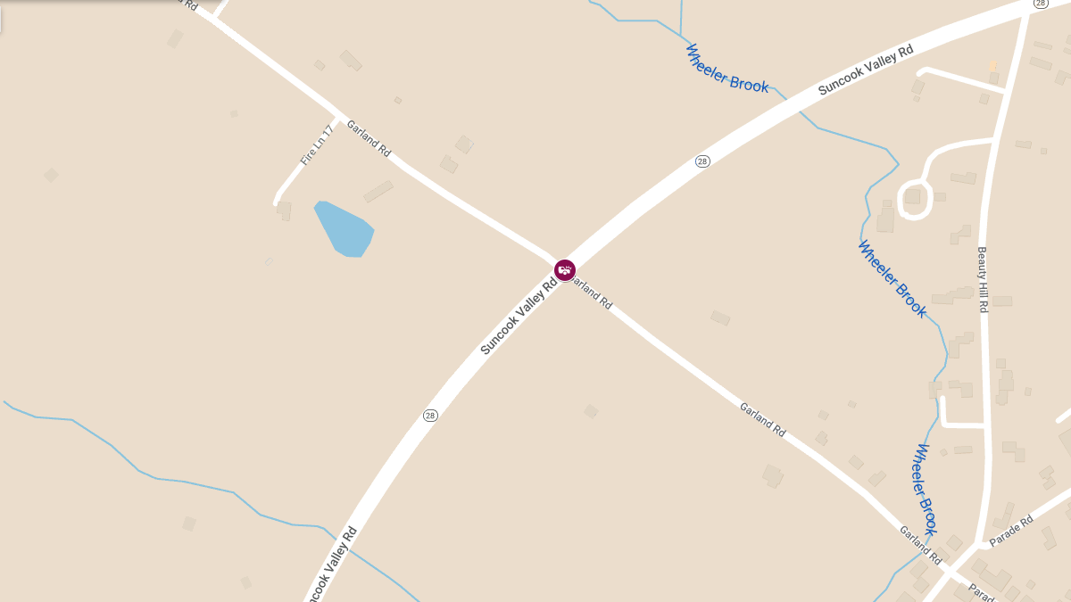Motor Vehicle Crash With Injury at Suncook Valley Rd (Rte 28) & Garland Rd
