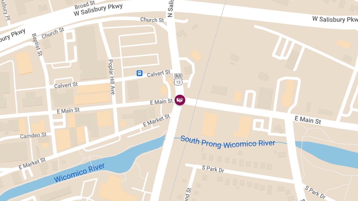 Motor Vehicle Crash with Injuries at E Main St & Salisbury Blvd